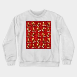 Typography Pattern Crewneck Sweatshirt